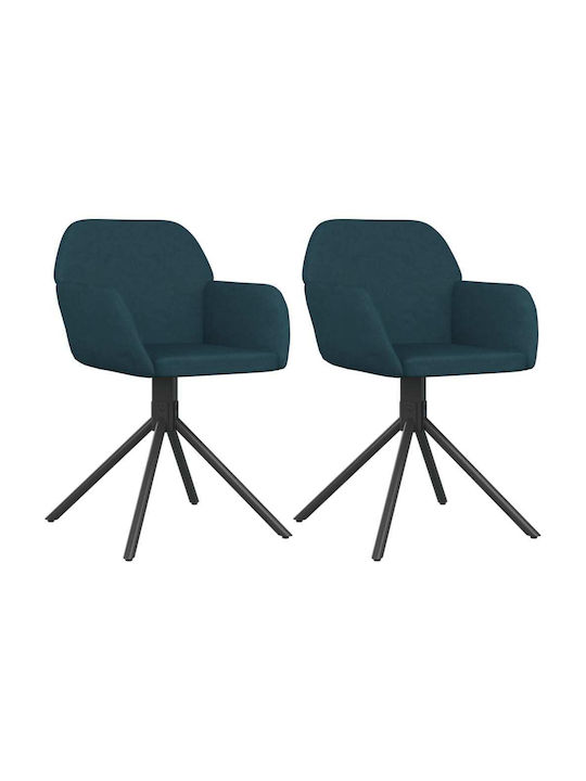 Stühle Speisesaal Blue 2Stück 54x58.5x79.5cm