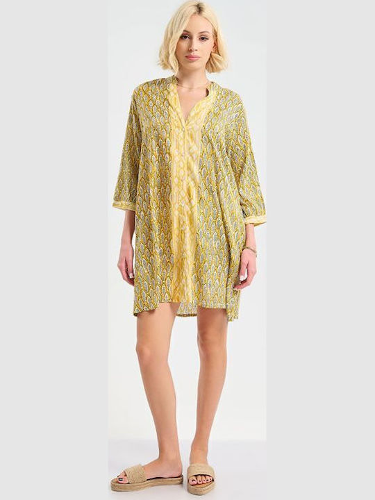 Ble Resort Collection Caftan De Plajă Pentru Femei Galben