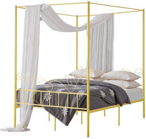 Κρεβάτι Υπέρδιπλο για Στρώμα 160x203cm Χρυσό