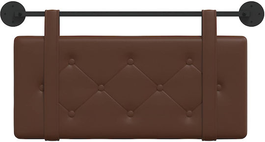 vidaXL Leather Brown Bed Headboard Cushion 80x40cm