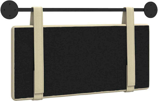 vidaXL Leather Beige Bed Headboard Pillow 90x40cm
