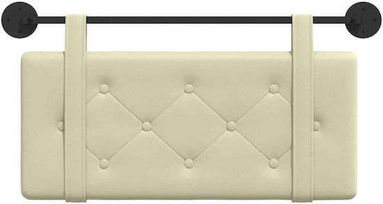 vidaXL Leather Beige Bed Headboard Pillow 90x40cm
