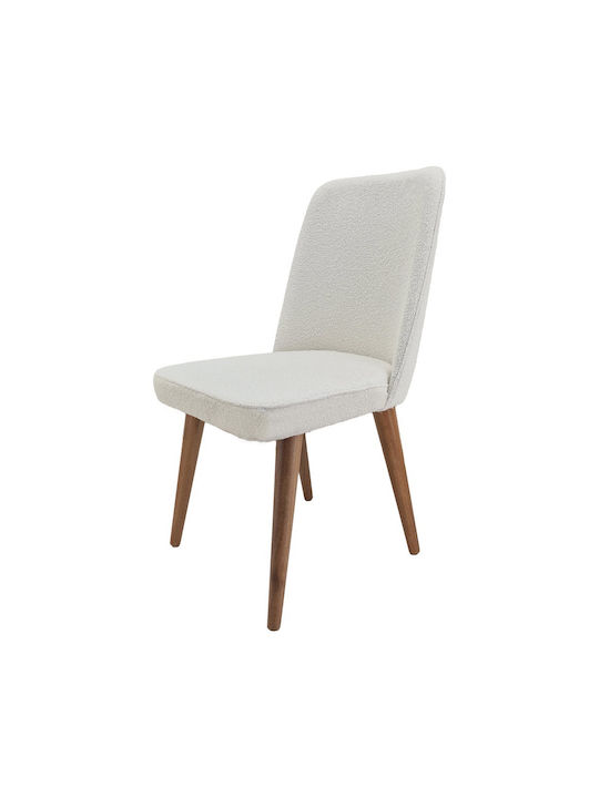 Milano Scaune Sala de mese Lemn Alb 1buc 48x50x91buc