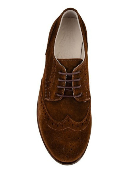 Δερμάτινα Γυναικεία Loafers σε Καφέ Χρώμα
