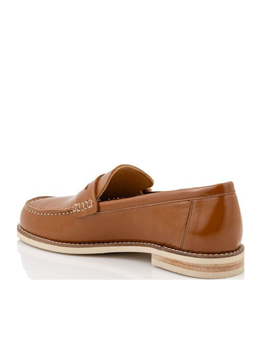Δερμάτινα Γυναικεία Loafers σε Ταμπά Χρώμα