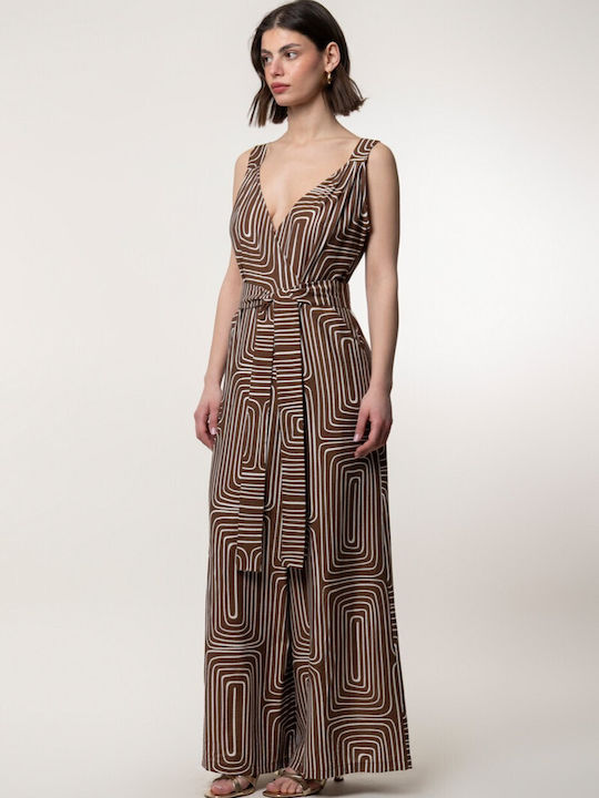 Women's Sleeveless One-piece Jumpsuit Multicolour 57-25-004A-1