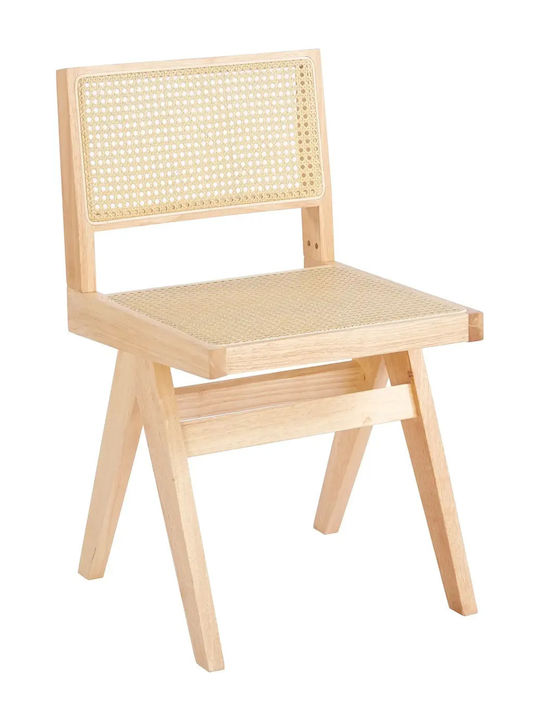 Dining & Kitchen Chairs Wooden Beige 2 Pieces 44x51x78cm