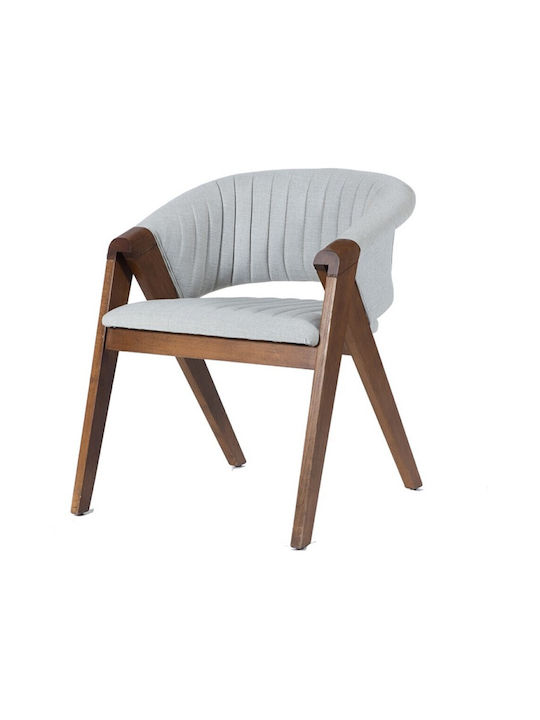 Volk Plus Dining Room Fabric Chair Gray 49x49x70cm