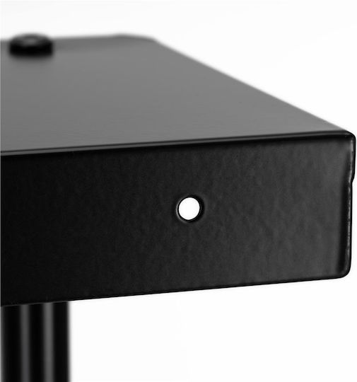 Double Wall-Mounted Bathroom Shelf Unit with Screws 31x15cm Black