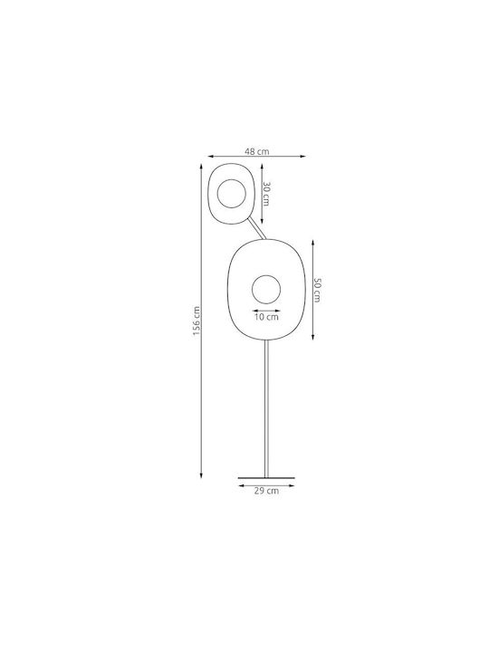 Emibig Floor Lamp with Socket for G9 Bulb Orange