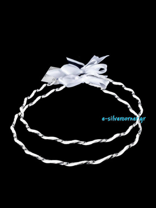 Handmade Silver Plated Wedding Crowns 671-E-2150