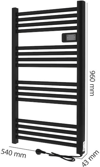 Mission Air Electric Towel Rail 500W 96x54cm Black