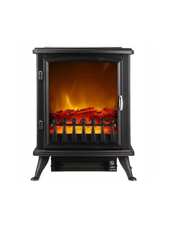 Floor Electric Fireplace 1800W 42x28cm Black