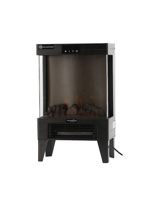 Șemineu Electric de Podea 2000W 52x32cm Negru