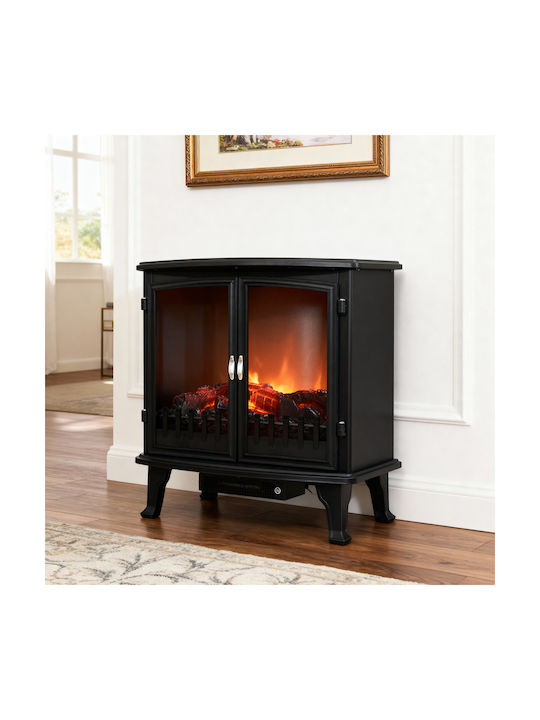 Επιδαπέδιο Ηλεκτρικό Τζάκι 1800W 63x35cm Μαύρο