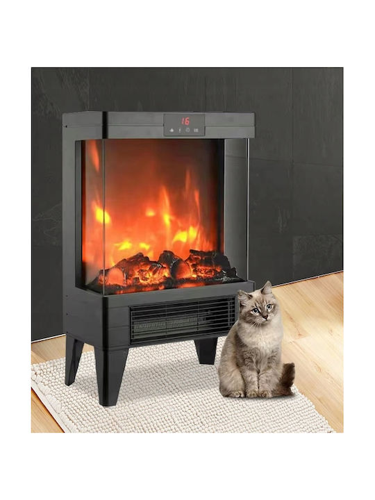 Επιδαπέδιο Ηλεκτρικό Τζάκι 2000W 52x32cm Μαύρο