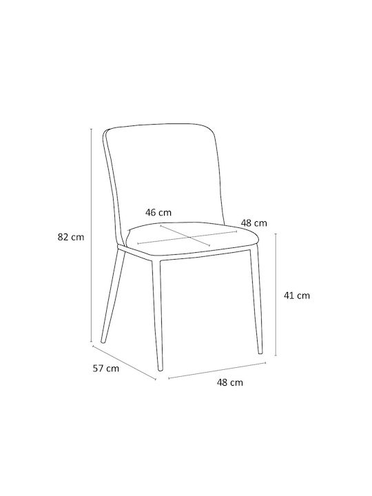 Couture Scaune Sala de mese Camel 2buc 48x57x82buc