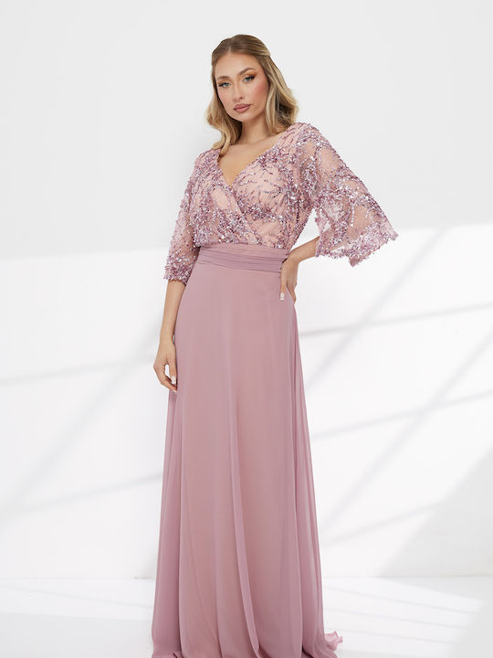 Maxi Evening Dress Pink