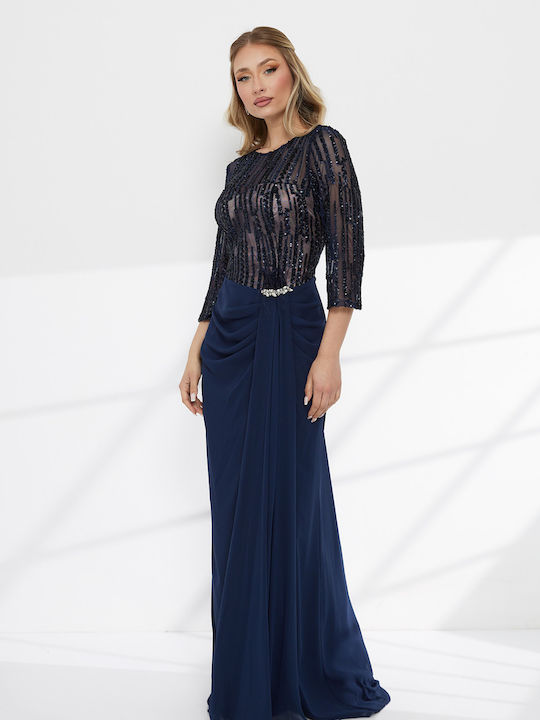Maxi Dress for Wedding - Christening Blue