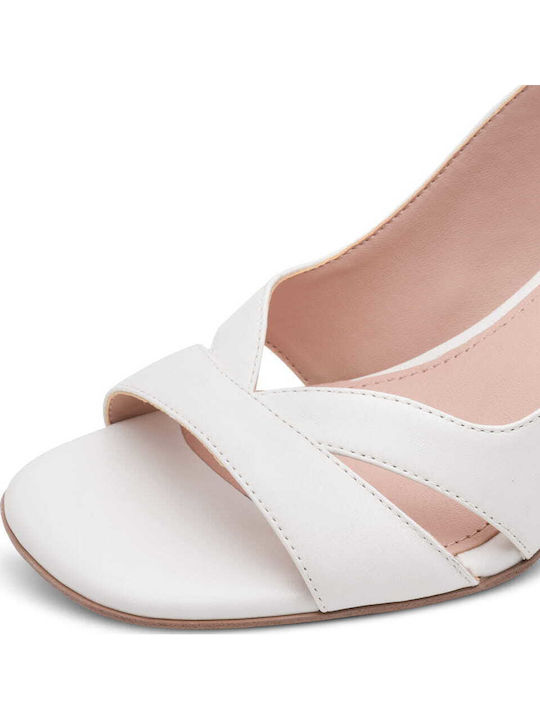 Leather Sandals White
