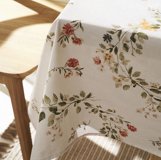 Gofis Home Stain Resistant Tablecloth Octavia 417 Ecru 135x180cm