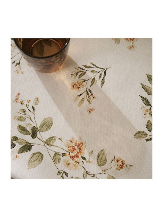 Gofis Home Stain Resistant Tablecloth Octavia 417 Ecru 135x135cm
