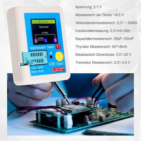 Multifunktionaler Tft Transistortester Kondensator- und Transistortester XDA089