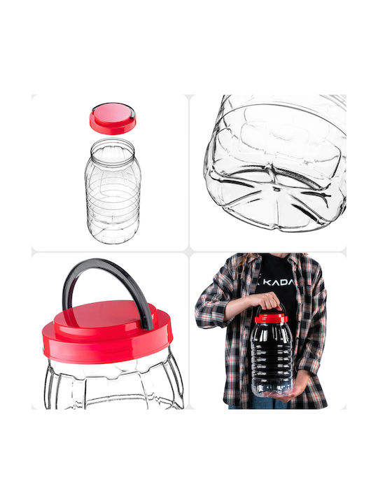 Kadax Set 2 Bucăți Vaze Pentru Paste Cu Capac Plastic Roșii 5000ml