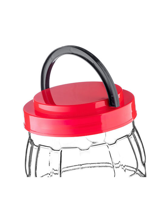 Kadax Set 2 Stück Pasta Gläser mit Kunststoff Deckel Rote 2000ml