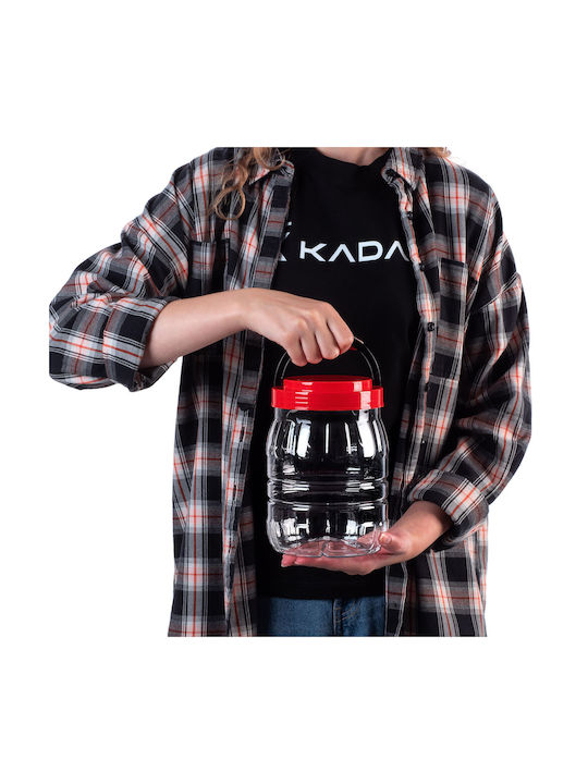 Kadax Ваза за Паста с Капак Пластмасова Червена 2000ml