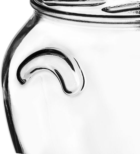 Kadax Set of 6 General Use Glass Jars with White Lid 1700ml 6 Pieces