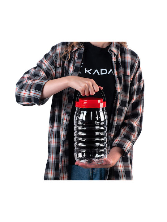 Kadax Βάζο Ζυμαρικών με Καπάκι Πλαστικό Κόκκινο 3000ml 1τμχ