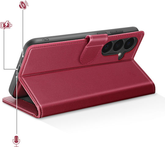 Mayaxess 2-in-1 Wallet Case Galaxy S26 Plus Detachable Shell Red