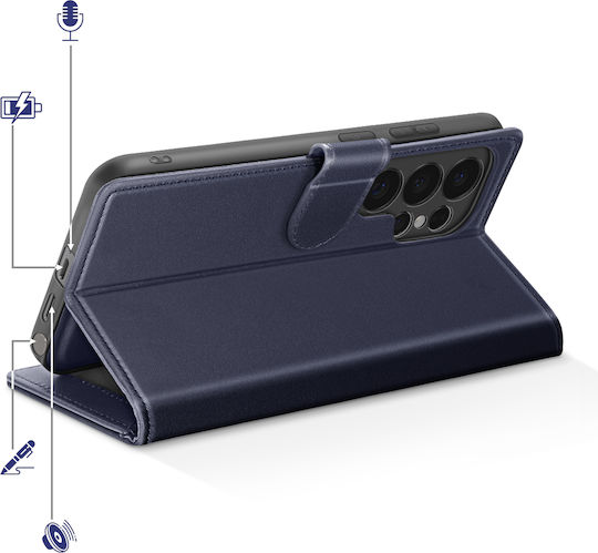 Mayaxess 2-in-1 Wallet Case Galaxy S26 Ultra Detachable Shell Dark Blue