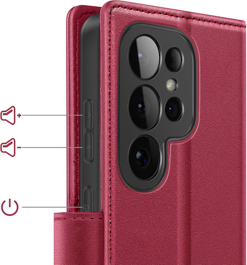 Mayaxess 2-in-1 Wallet Case Galaxy S26 Ultra Detachable Shell Red