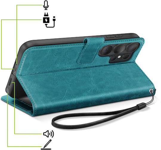 Mayaxess Wallet Case Galaxy S26 Ultra Lanyard Stand Function Turquoise