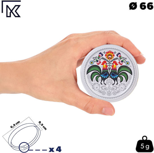 Lids Jars Caps Fi66 Screw Caps Jars 4-clamp 10pcs
