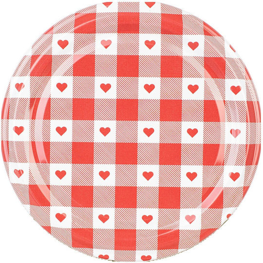 Lids Jars Fi66 Jar Caps Heart 4-clasp 10pcs