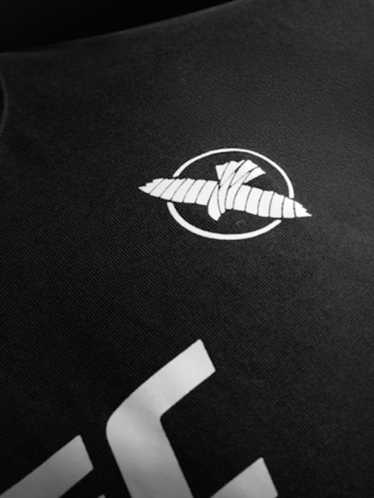 Hayabusa Men's Short Sleeve Shirt for MMA / Jiu-Jitsu Black