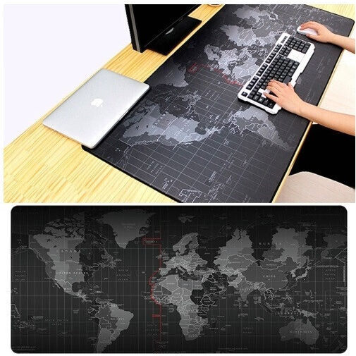 Професионална Гейминг Мишка Пад Световна Карта 80x30 См Er D L