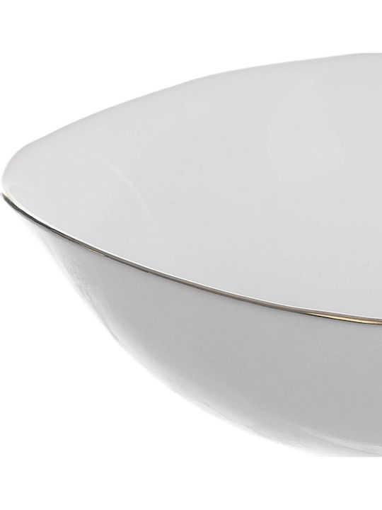 Kadax Bol Pentru Salată Din Sticlă Albă 15cm 6 Bucăți