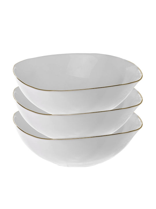 Kadax Bol Pentru Salate Din Sticlă Albă 15cm 3 Bucăți