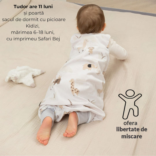 Kidizi Sac De Dormit De Vară Cu Picioare 0.5 Tog Bej