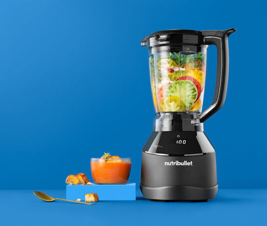 NutriBullet Μπλέντερ με Πλαστική Κανάτα 1.8 lt 1500W Μαύρο NBF580B