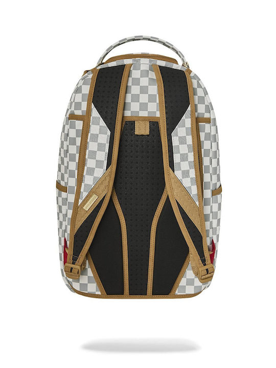 Sprayground Cream Check Dlxsv Σχολική Τσάντα Πλάτης Λευκή