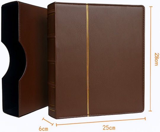 Fotoalbum Braun aus Leder 25x28cm