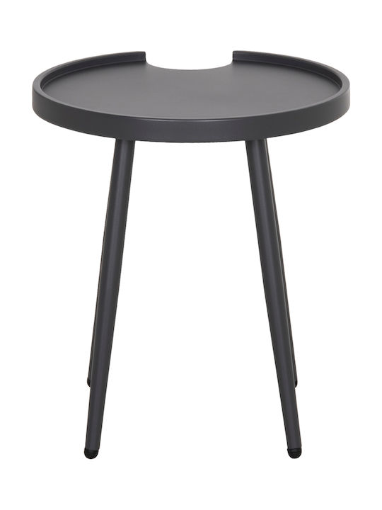Auxiliary Table for Small Outdoor Spaces Aluminum Teroc Gray 47x47x53cm