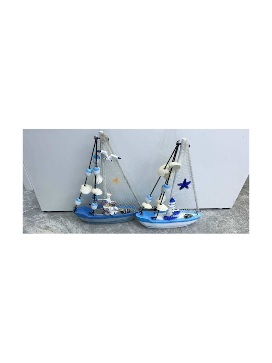 Διακοσμητικό Καράβι Πλαστικό 14x3x19cm 2τμχ