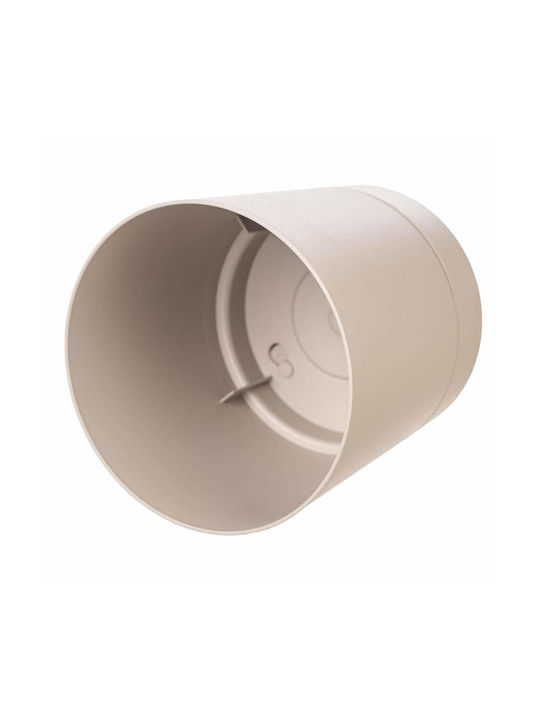 Kadax Plastic Beige Flower Pot with Saucer 27.5x27.5cm