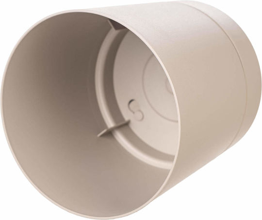 Kadax Plastic Beige Flower Pot with Saucer 27.5x27.5cm